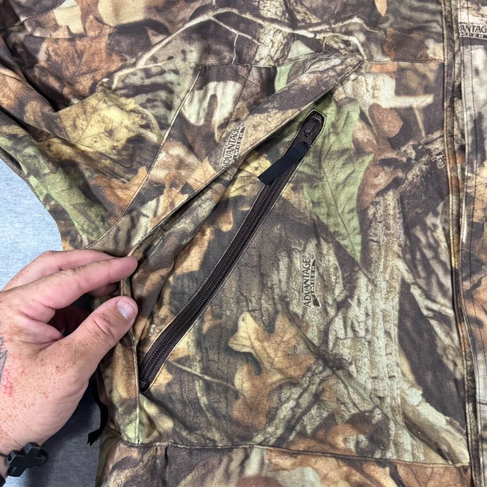 Cabelas Super Slam Hunting Jacket XL Advantage Timber Camo Hooded Parka 931169